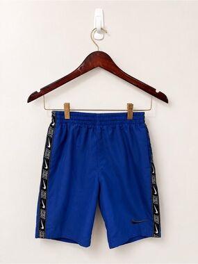 Nike Boys' Royal Blue Athletic Shorts with Logo Tape Size Large